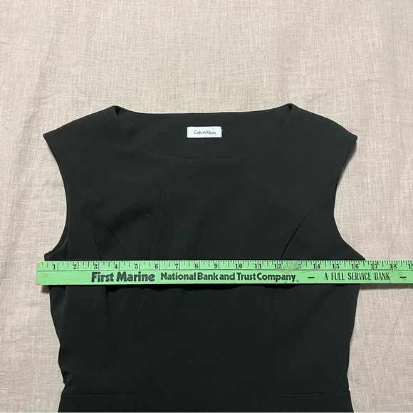 Calvin Klein Classic Little Black Mini Dress Size 6 Pleated Formal Party Holiday - Picture 5 of 6